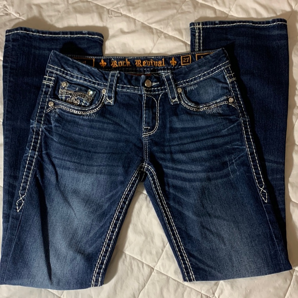 ROCK REVIVAL Womens Jeans 27 - Luiza Bootcut
